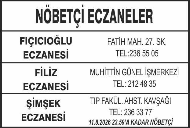 Nöbetçi Eczaneler