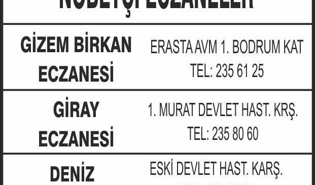 Nöbetçi Eczaneler