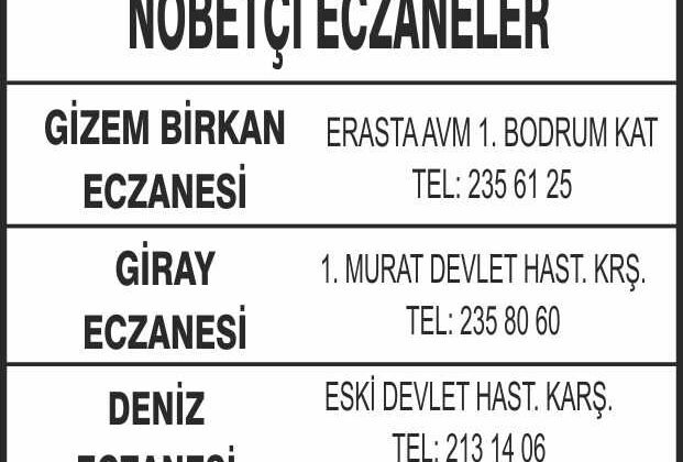 Nöbetçi Eczaneler