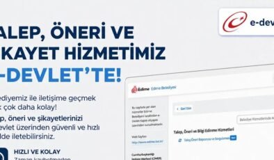 Belediyeye talep-öneriler e-devletten