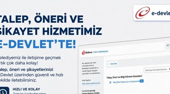 Belediyeye talep-öneriler e-devletten