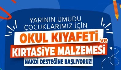 Belediyeden öğrenciye destek!