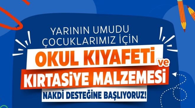 Belediyeden öğrenciye destek!