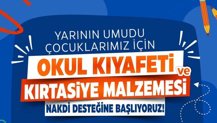 Belediyeden öğrenciye destek!