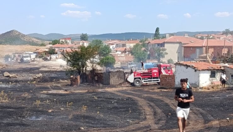 Ot yangını evlere sıçramadan söndürüldü!