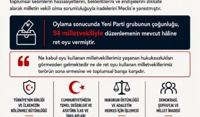 Yeni Parti’den ‘Oy’ açıklaması