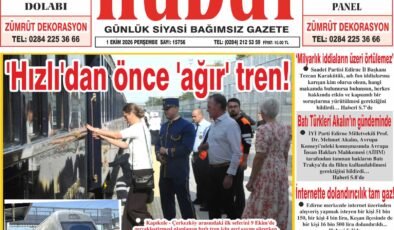 1 Ekim 2026 Perşembe Hudut Gazetesi