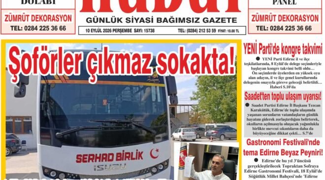 10 Eylül 2026 Perşembe Hudut Gazetesi
