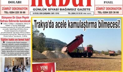 16 Eylül 2026 Çarşamba Hudut Gazetesi