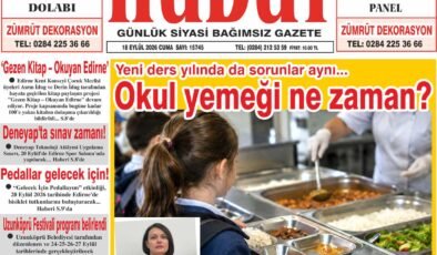 18 Eylül 2026 Cuma Hudut Gazetesi