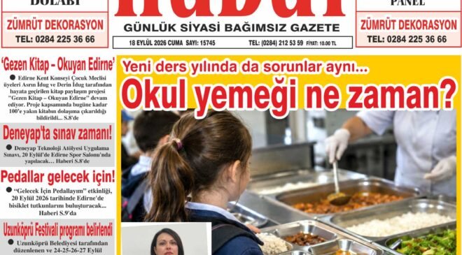 18 Eylül 2026 Cuma Hudut Gazetesi