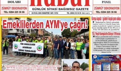 26 Eylül 2026 Cumartesi Hudut Gazetesi