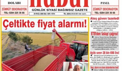 29 Eylül 2026 Salı Hudut Gazetesi