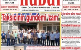 3 Eylül 2026 Perşembe Hudut Gazetesi