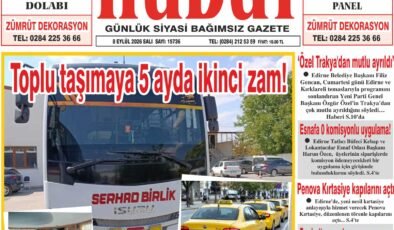 8 Eylül 2026 Salı Hudut Gazetesi