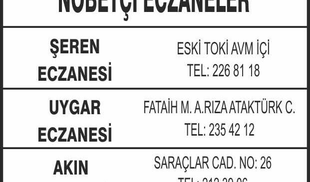 Nöbetçi Eczaneler