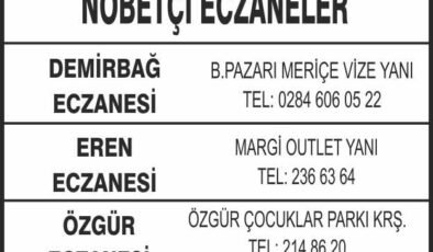 Nöbetçi Eczaneler