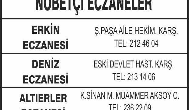 Nöbetçi Eczaneler