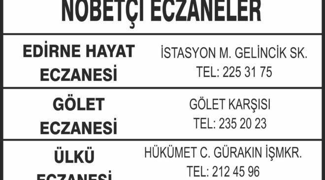 Nöbetçi Eczaneler