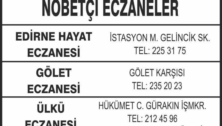 Nöbetçi Eczaneler