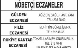 Nöbetçi Eczaneler