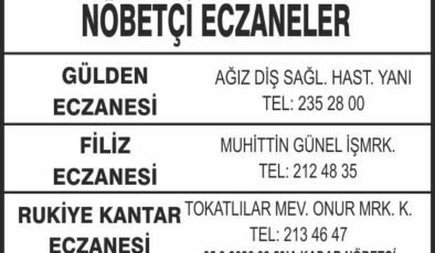 Nöbetçi Eczaneler