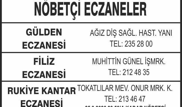 Nöbetçi Eczaneler