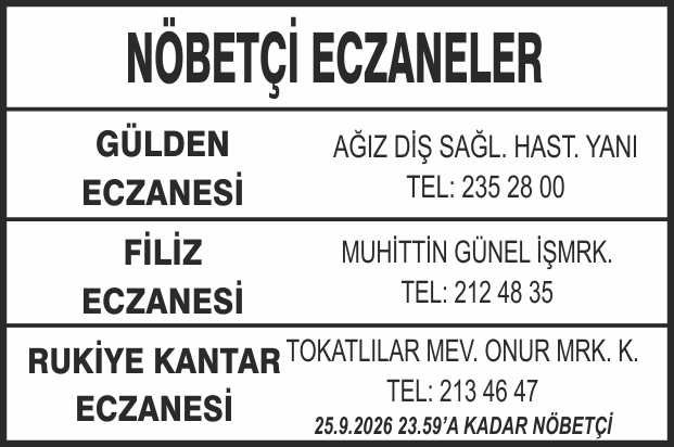 Nöbetçi Eczaneler
