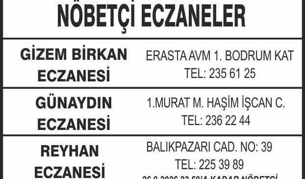 Nöbetçi Eczaneler