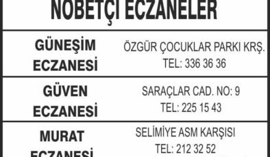 Nöbetçi Eczaneler