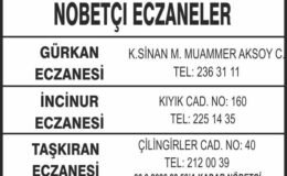 Nöbetçi Eczaneler