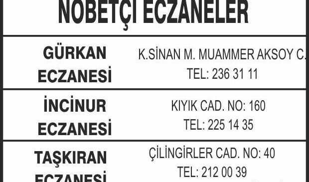 Nöbetçi Eczaneler