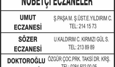 Nöbetçi Eczaneler