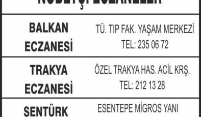Nöbetçi Eczaneler