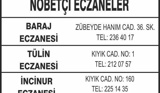 Nöbetçi Eczaneler