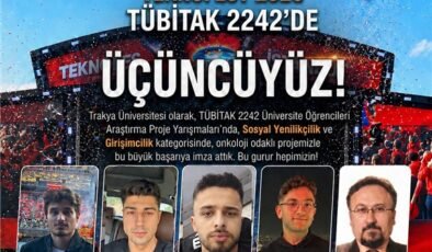 TÜ öğrencileri TÜBİTAK 2242’de Türkiye 3’üncüsü!