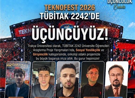 TÜ öğrencileri TÜBİTAK 2242’de Türkiye 3’üncüsü!