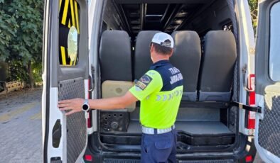 Servis aracına yangın tüpü cezası