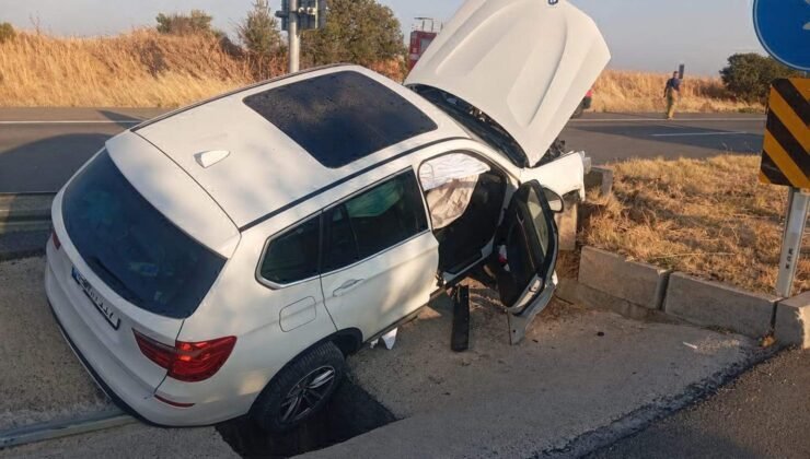 Gurbetçi ailenin otomobili kaza yaptı; 4 yaralı