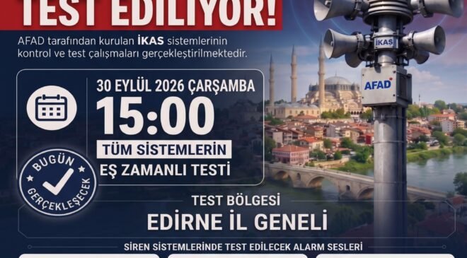 İkaz, alarm ve siren sistemleri test edilecek