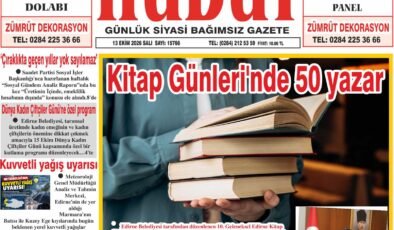 13 Ekim 2026 Salı Hudut Gazetesi