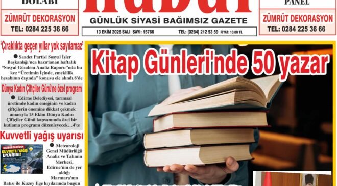 13 Ekim 2026 Salı Hudut Gazetesi