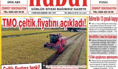 14 Ekim 2026 Çarşamba Hudut Gazetesi