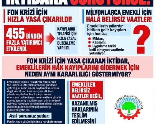 Emekliden iktidara sorular!