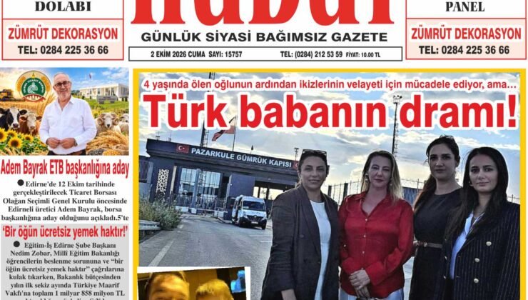 2 Ekim 2026 Cuma Hudut Gazetesi