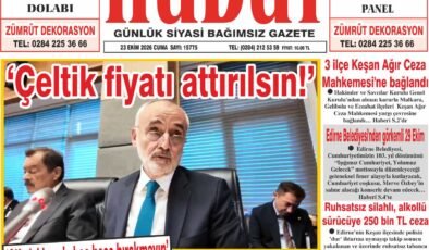 23 Ekim 2026 Cuma Hudut Gazetesi