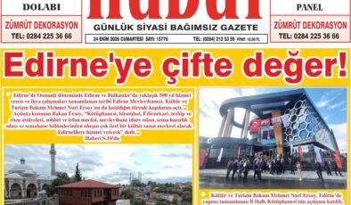 24 Ekim 2026 Cumartesi Hudut Gazetesi