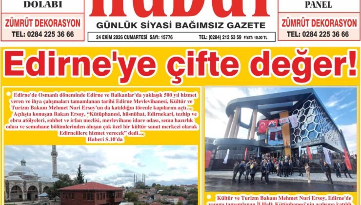 24 Ekim 2026 Cumartesi Hudut Gazetesi