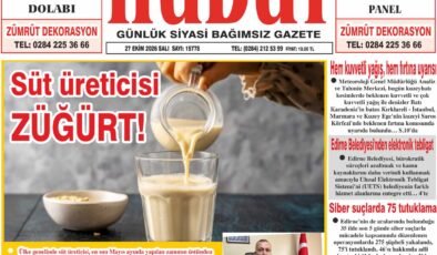 27 Ekim 2026 Salı Hudut Gazetesi