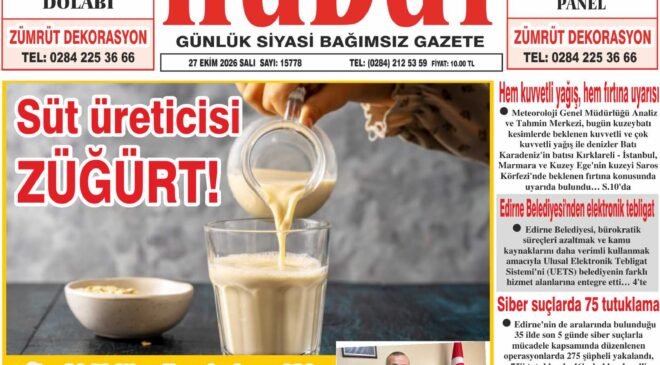27 Ekim 2026 Salı Hudut Gazetesi